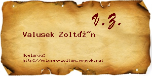 Valusek Zoltán névjegykártya